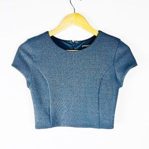 Express Metallic Crop Top XS